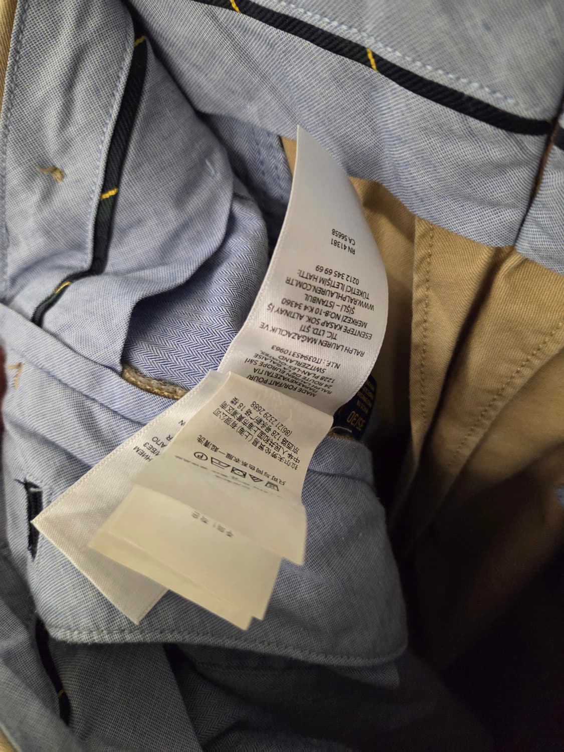 폴로 랄프로렌 스트레치 슬림핏 치노팬츠 35/30 상품이미지4