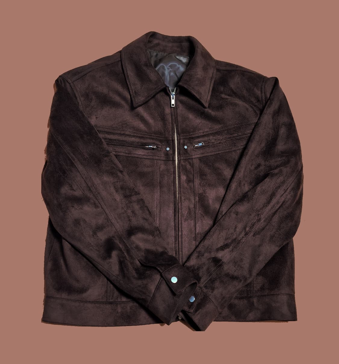 알리스 브라운 스웨이드 트러커 자켓 M 사이즈 상품이미지1