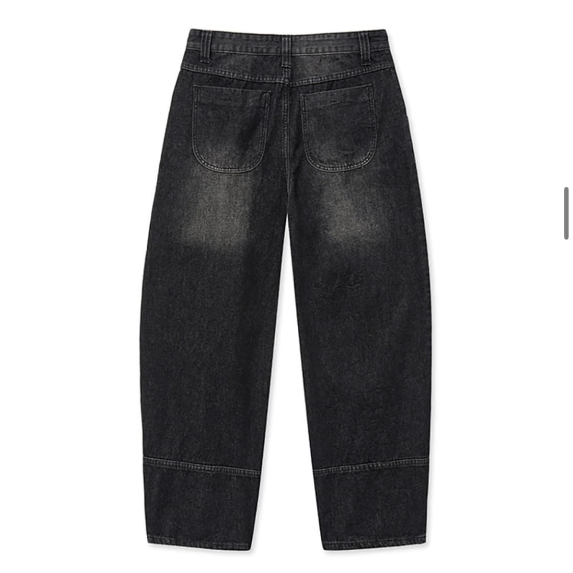 노운 curved denim pants (black) 상품이미지4