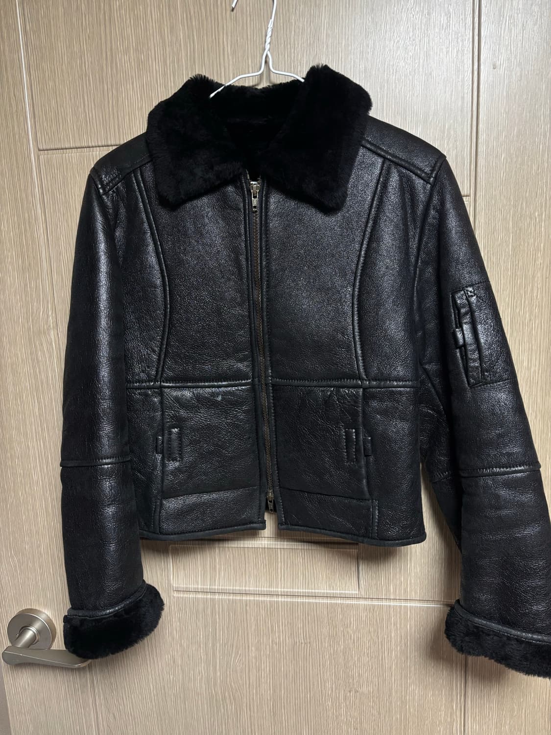 양가죽 투웨이 크롭 무스탕 상품이미지1