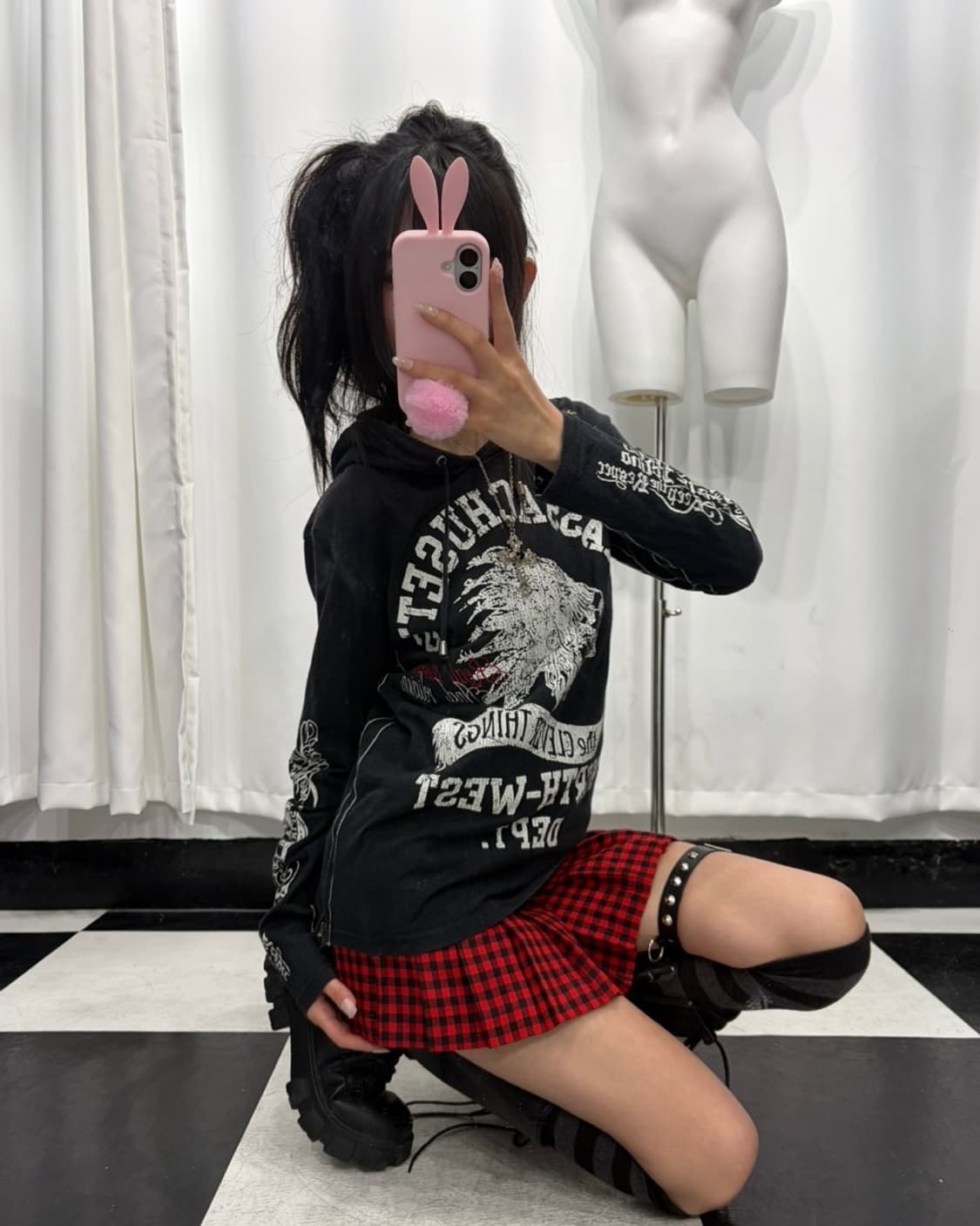 🎸블랙 프린팅 후디🎸 상품이미지5