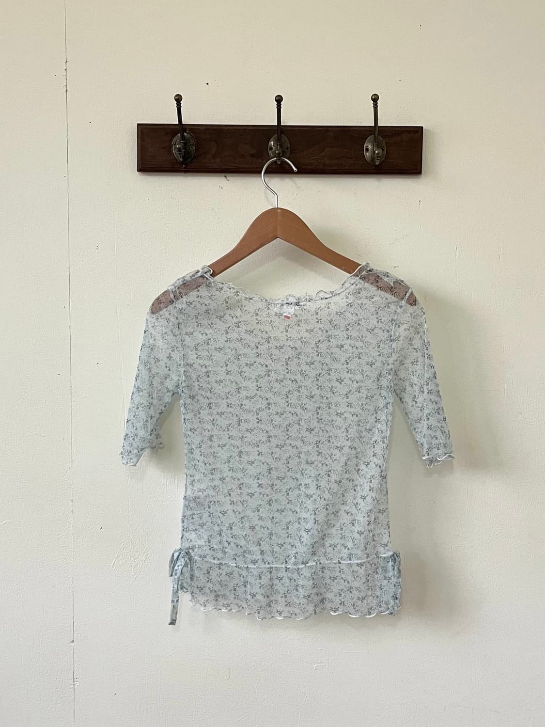 Link Beans 시스루 플라워 탑 상품이미지3