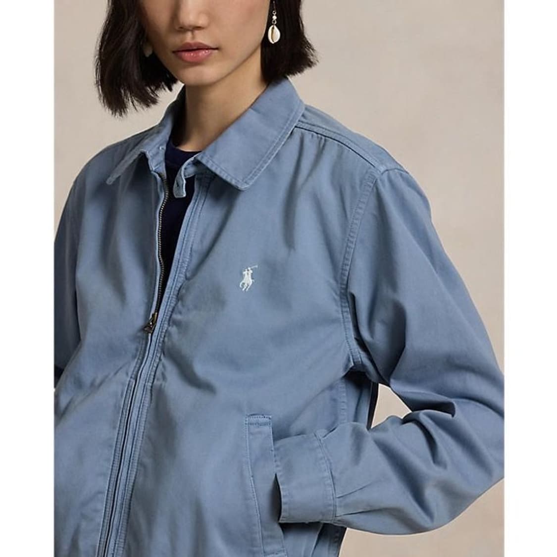 폴로 랄프로렌 여성 코튼 트윌 스윙톱 자켓 라이트블루 상품이미지1