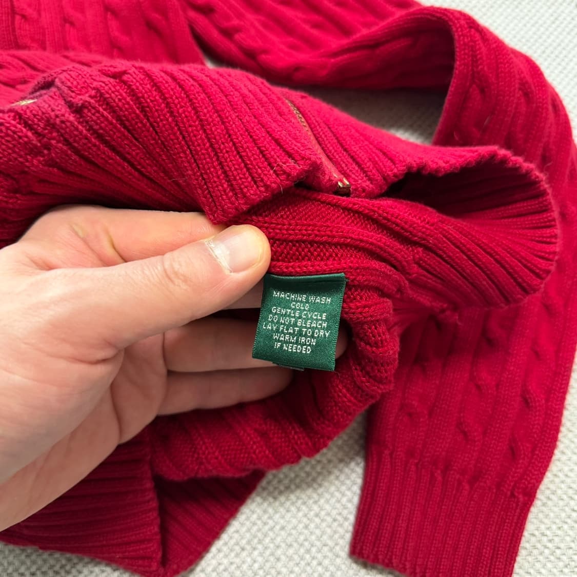 랄프로렌 케이블 니트 집업 상품이미지5