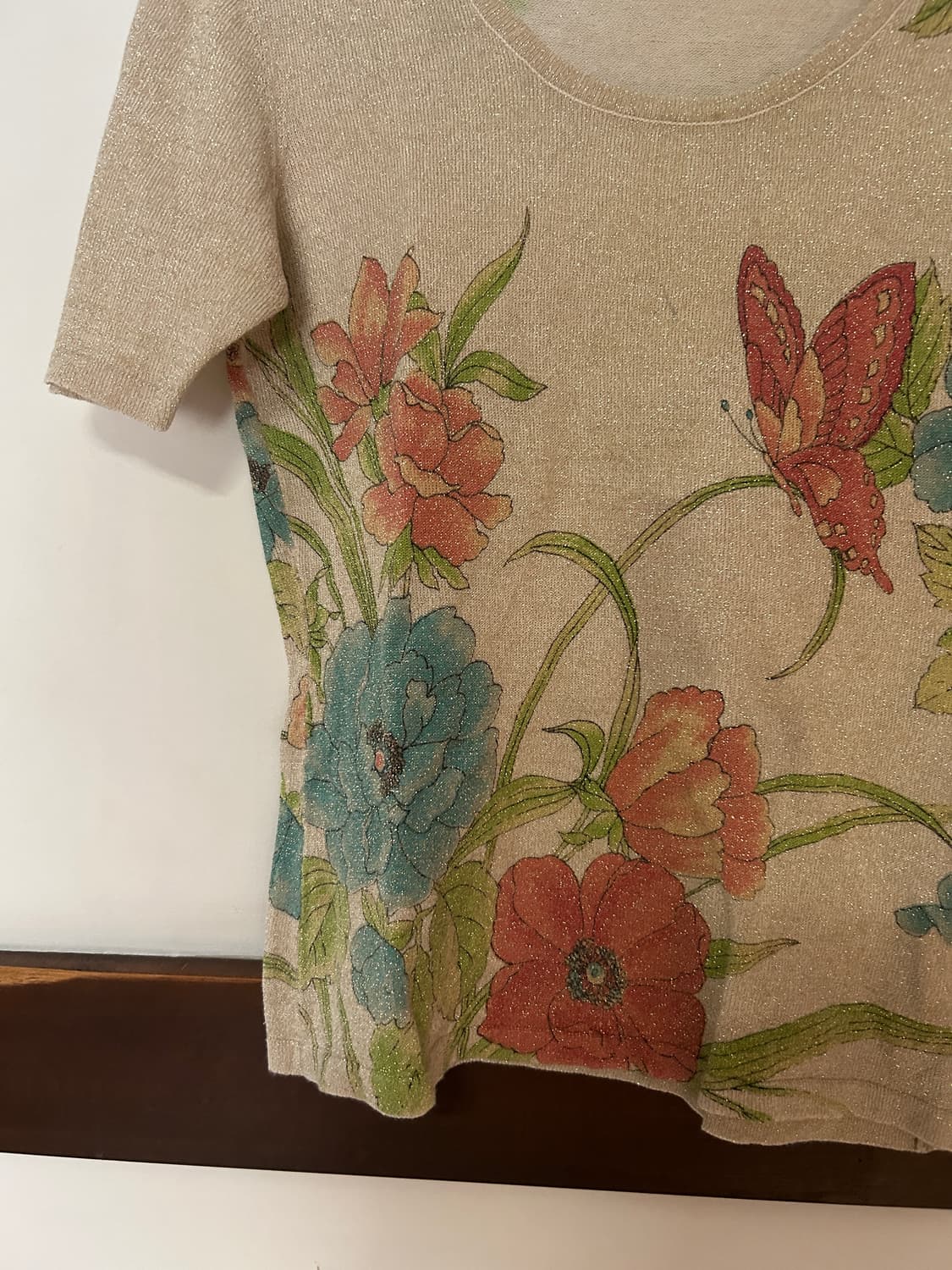 반짝이 꽃 나비 반팔  상품이미지3