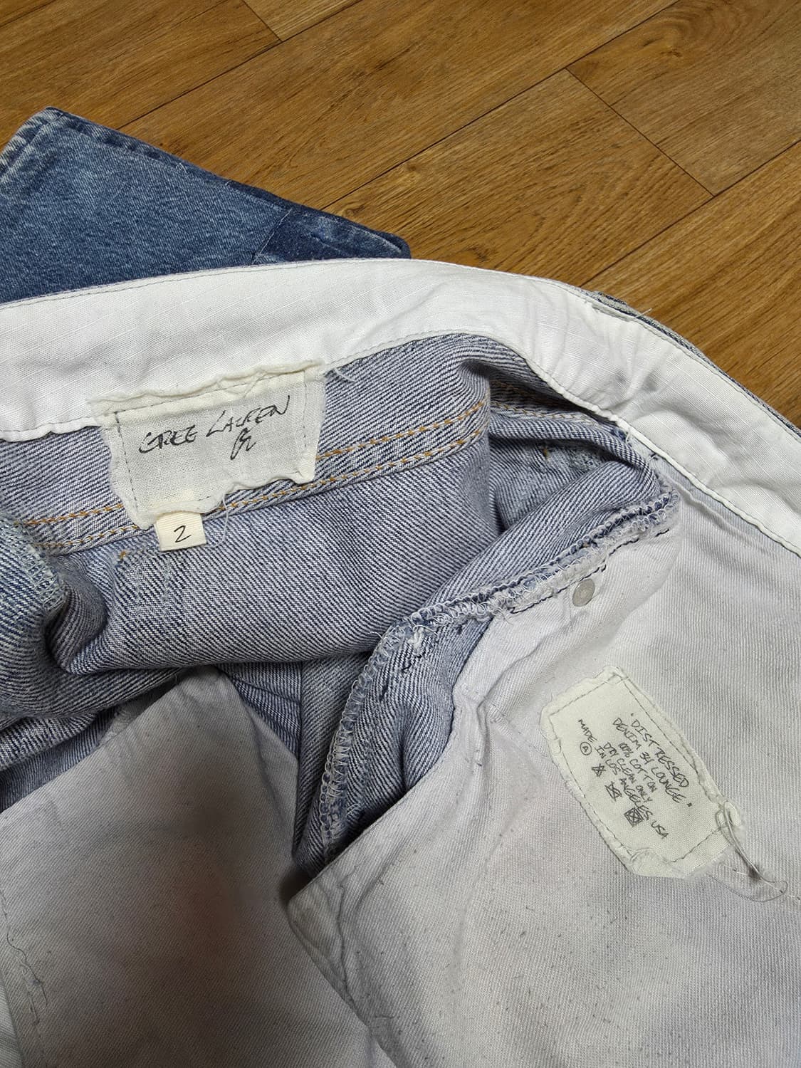 그렉로렌 디스트레스드 데님 34라운지 팬츠 상품이미지3