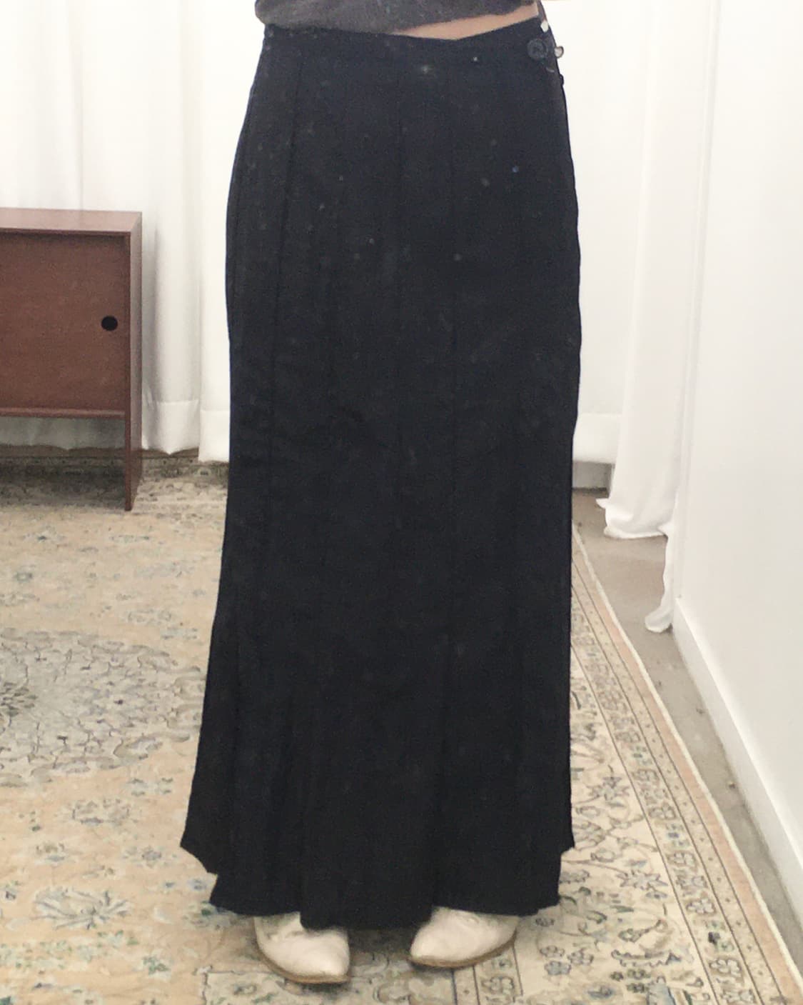 블랙 롱 스커트 상품이미지1