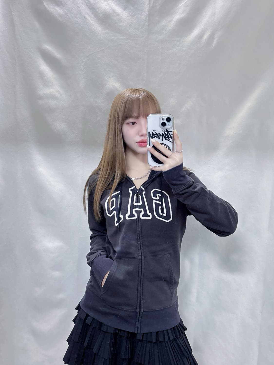 GAP 갭 초코브라운 빅로고 후드집업  상품이미지1