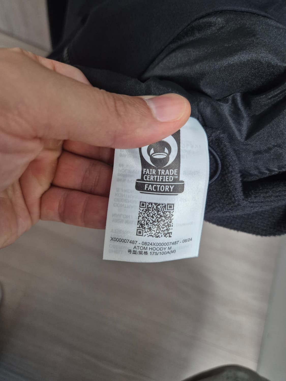 [M] 24FW 아크테릭스 아톰 후디 블랙 상품이미지3
