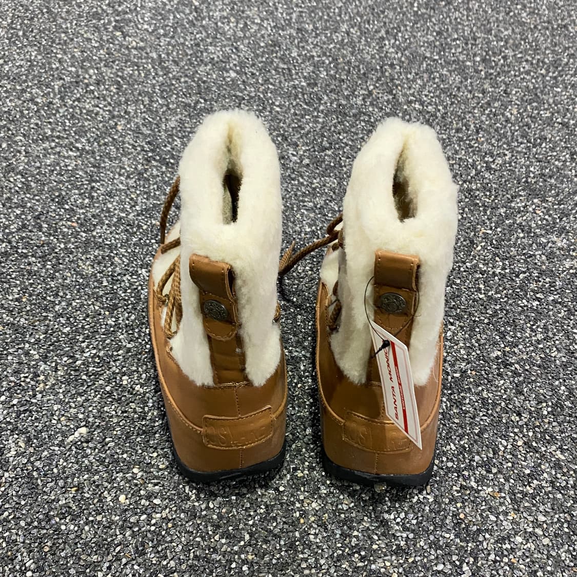 빈티지 브라운 양털 미들 부츠 B3580 상품이미지4