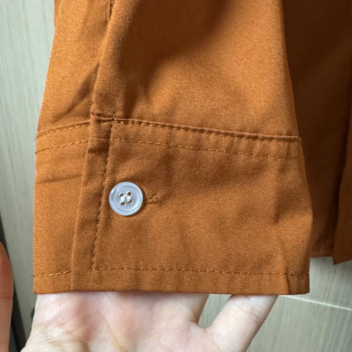 남자셔츠 주황색 카멜 셔츠 가을셔츠 상품이미지3