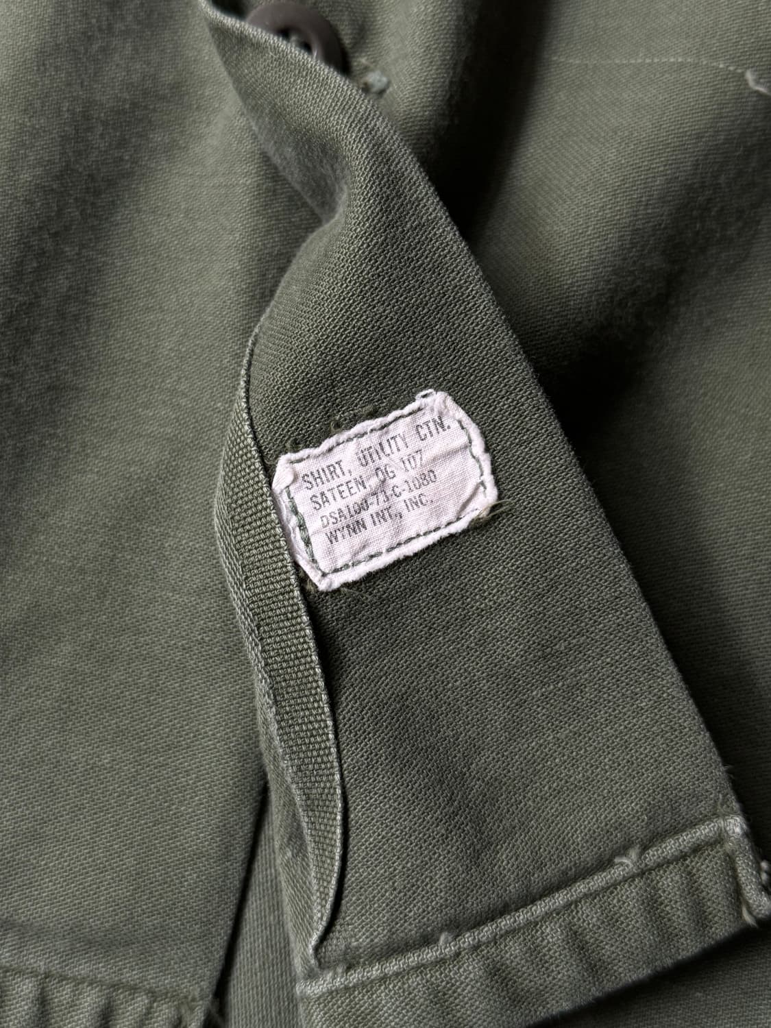 [M]70's 오리지널 U.S ARMY OG-107 밀리터리 셔츠 상품이미지6