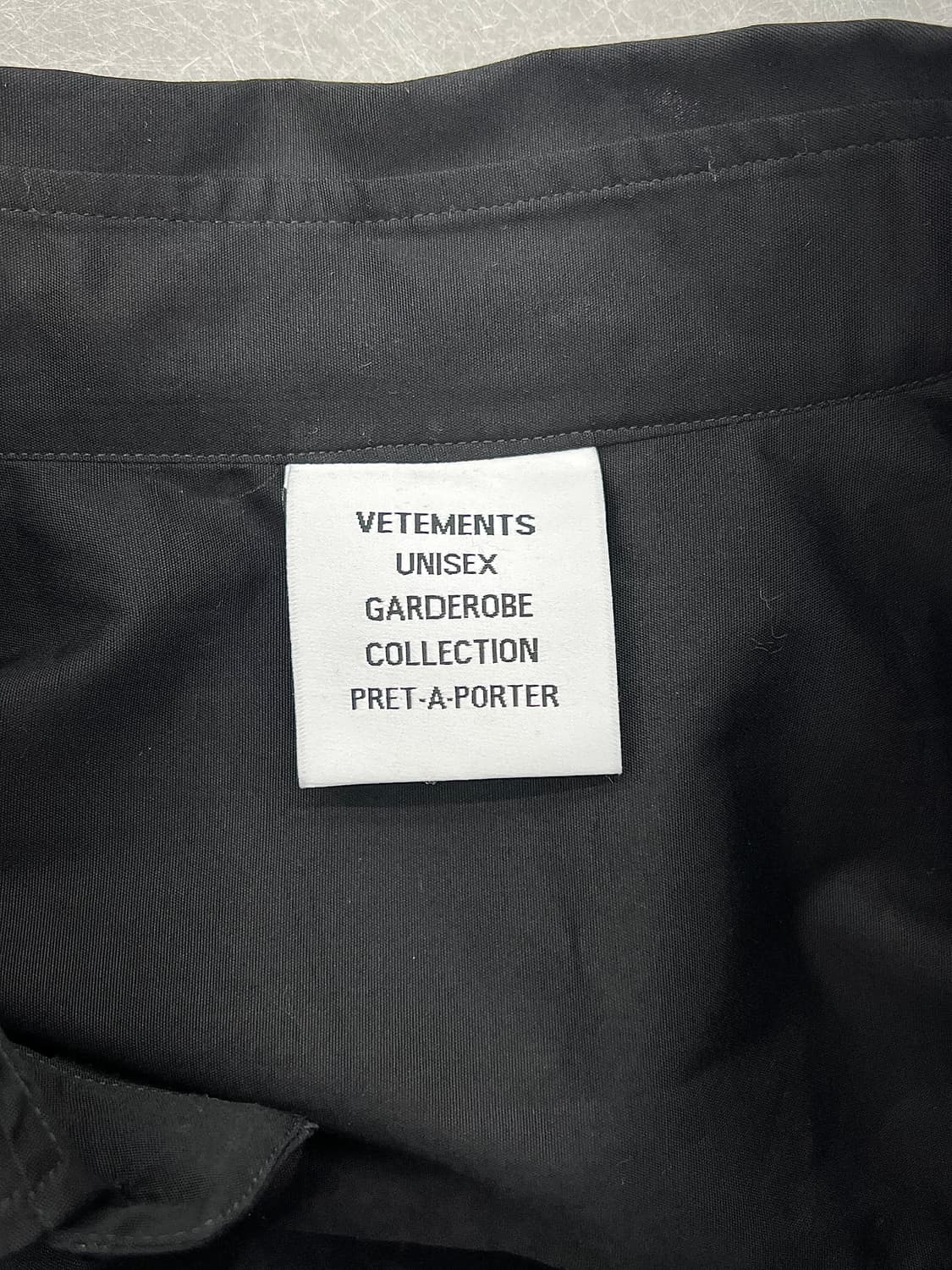 베트멍 21ss 아나키 블랙 더블 로고 셔츠 상품이미지7