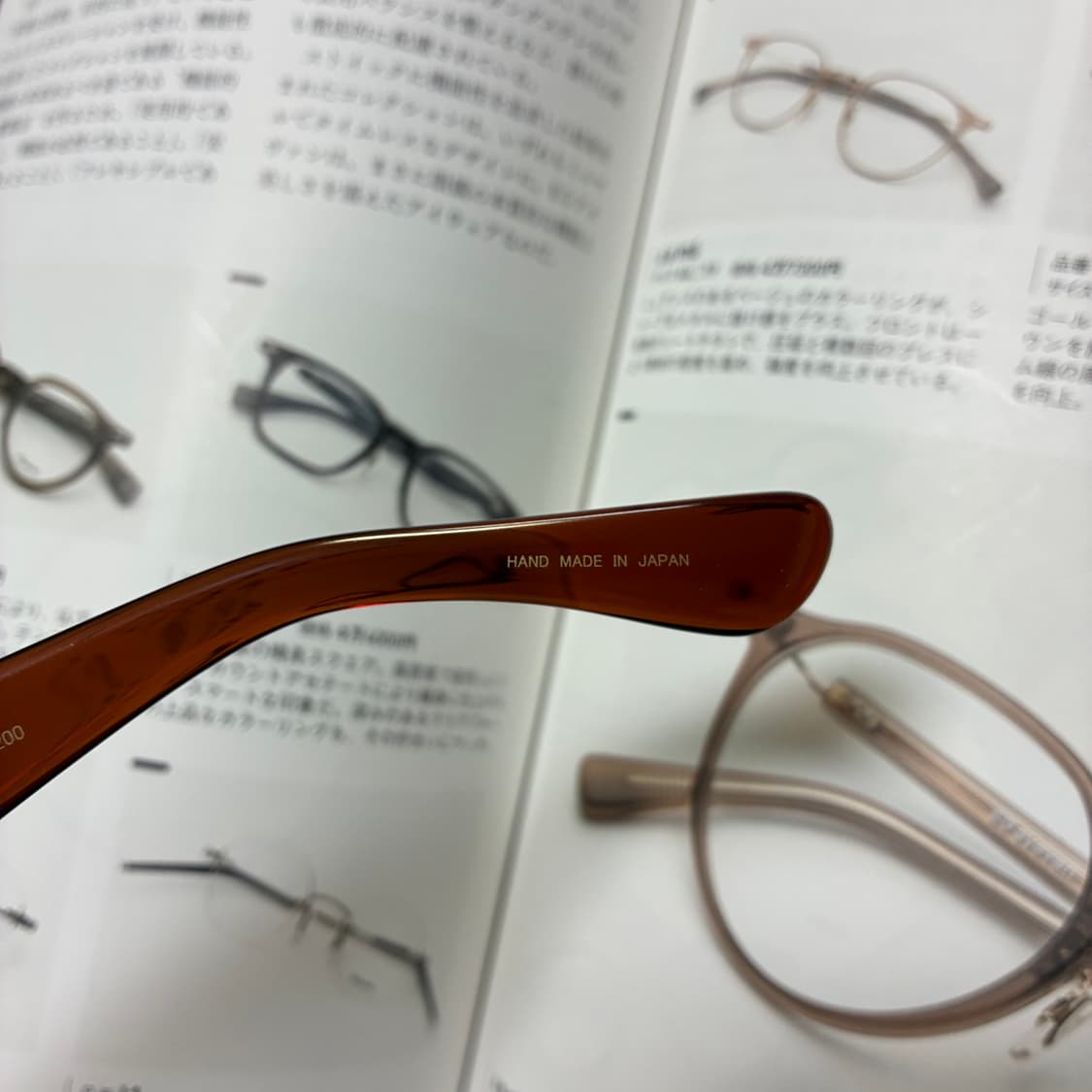 銘品晴夫作 메힌 하루오사쿠 셀룰로이드 브라운 클리어 뿔테 일본 안경 상품이미지6