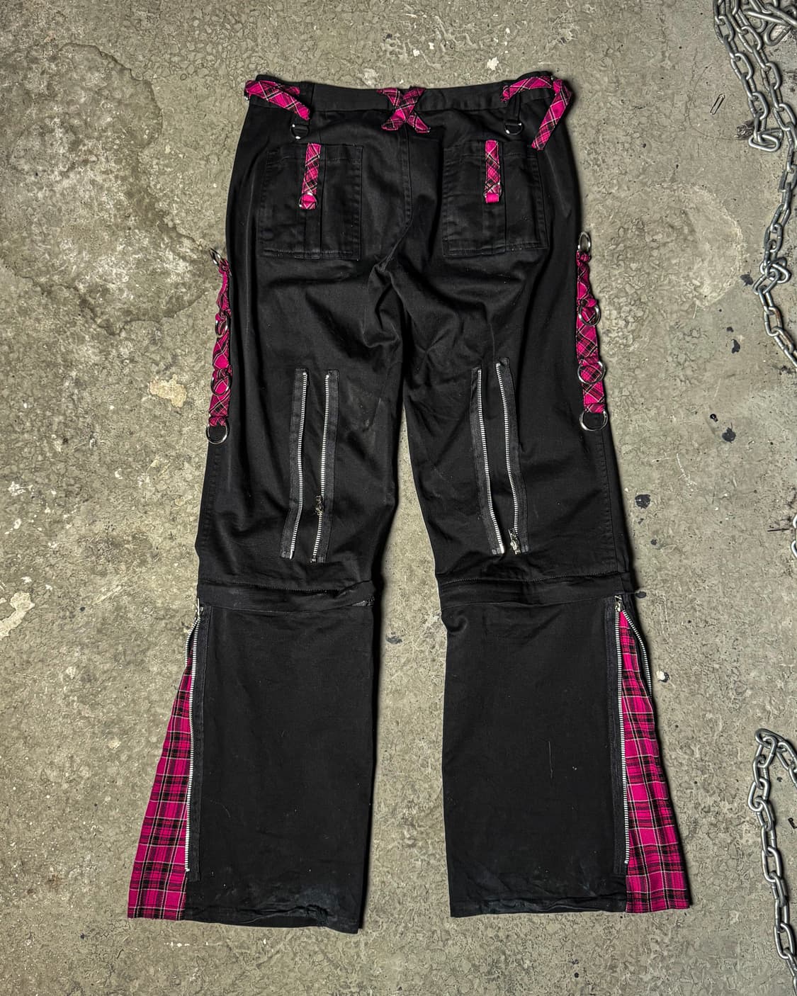 TRIPP NYC – Pink Tartan Bondage Zip Pant 상품이미지6