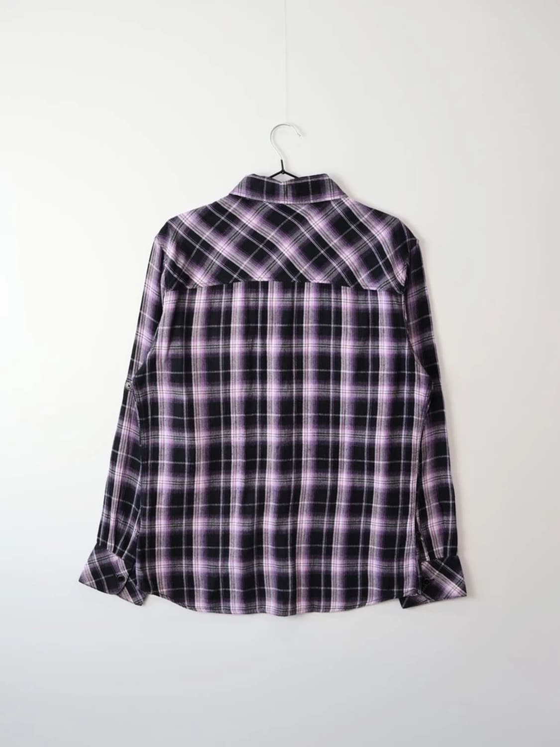 RUSS-K Y2K Purple Plaid Shirt 상품이미지4