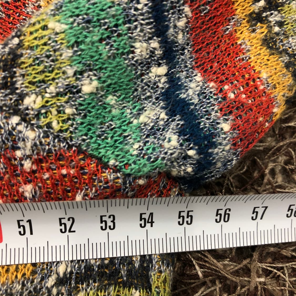 100 미쏘니 멀티컬러 스트라이프 패턴 니트 반팔 티셔츠 상품이미지6