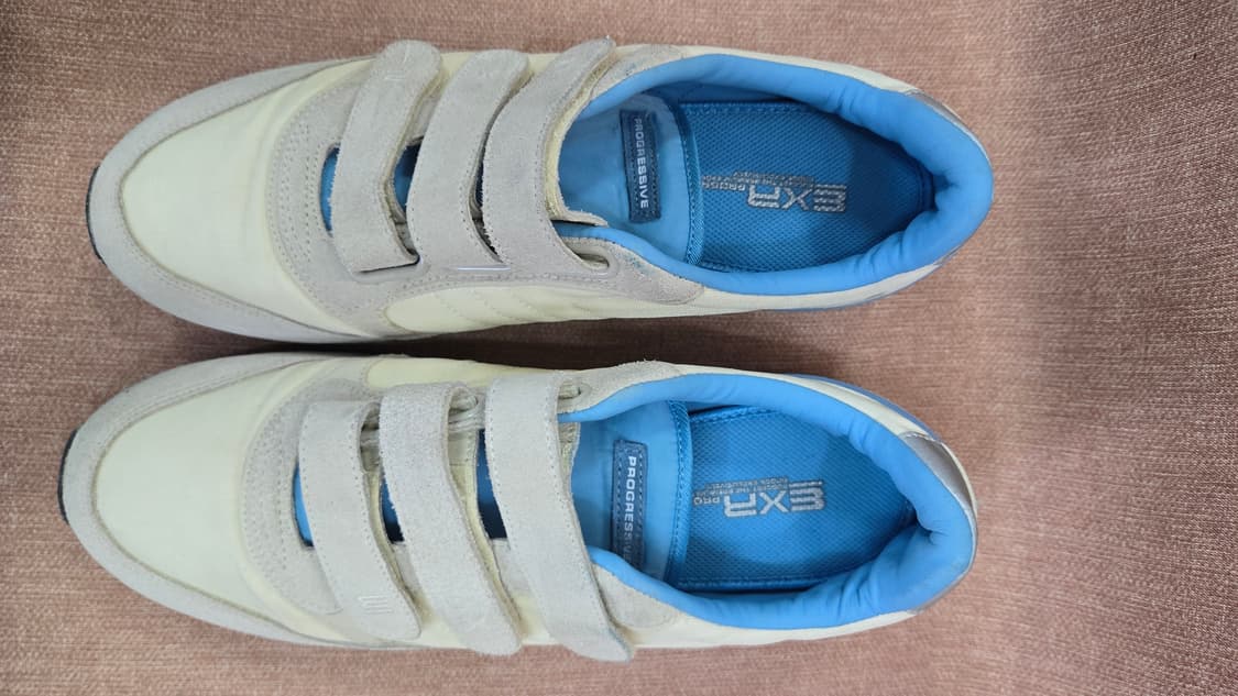 EXR 일회착용275mm-  벨크로 찍찍이 운동화 아이보리/블루 상품이미지2