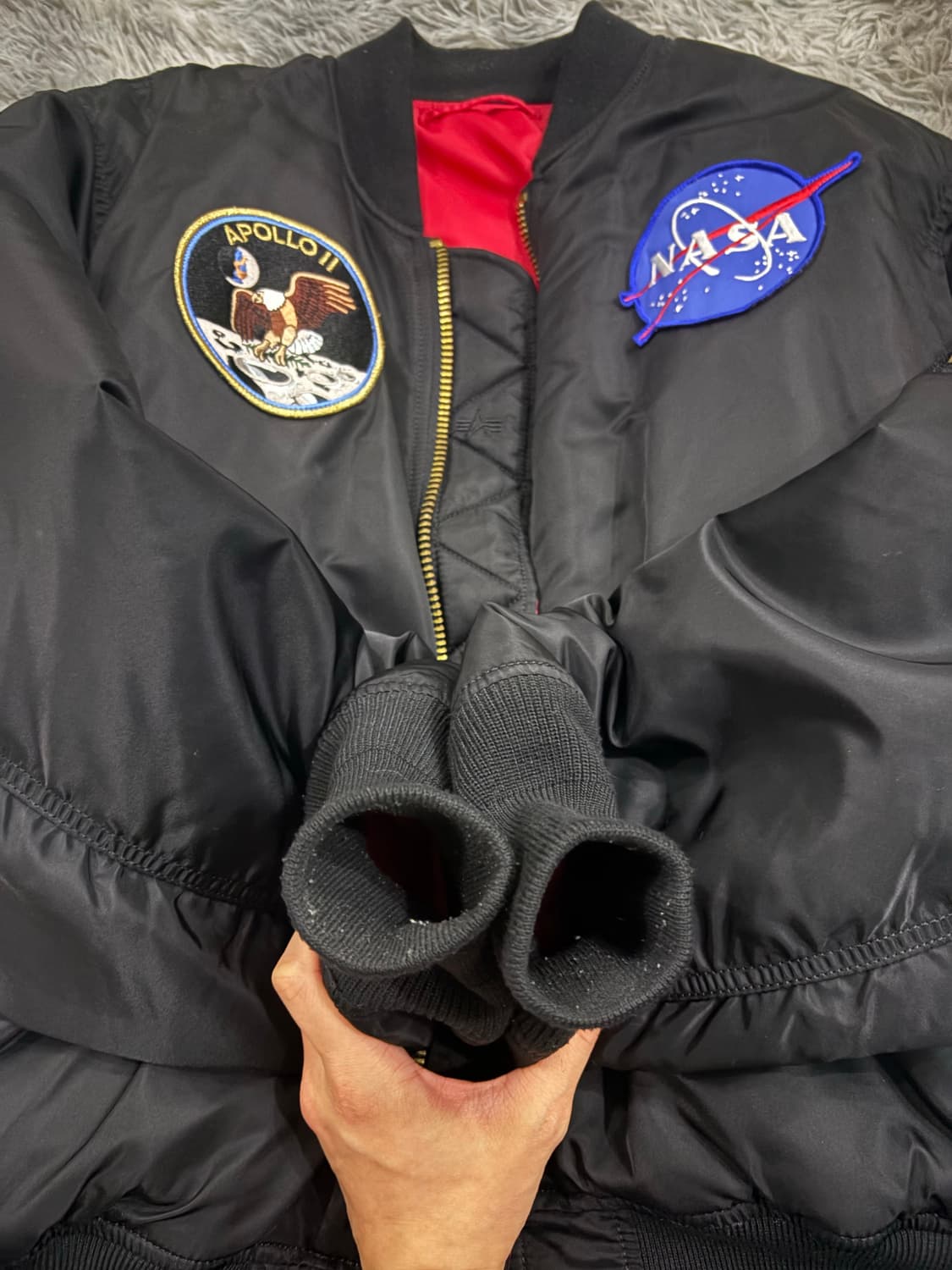 알파인더스트리 ma-1 나사 L  상품이미지3