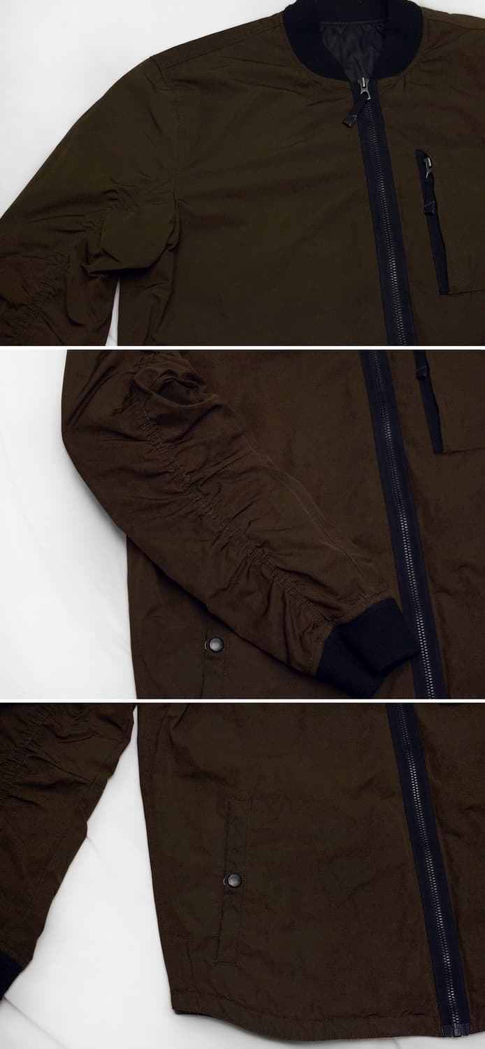 시리즈 (series) 셔링 슬리브 MA-1 집업 퀼팅 자켓 (105) 상품이미지7