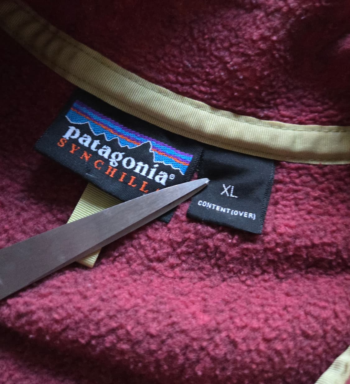 (XL)파타고니아 vtg투톤 버건디 신칠라 플리스 상품이미지4