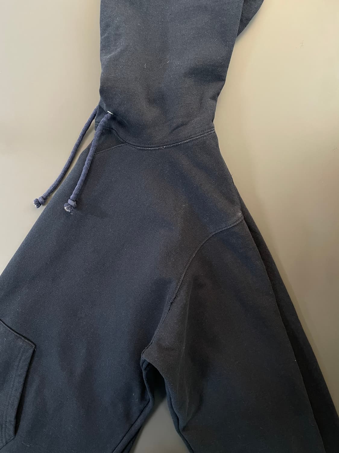 [3] SAKAI 사카이 풀오버 소매 배색 디테일 후드 티 상품이미지4