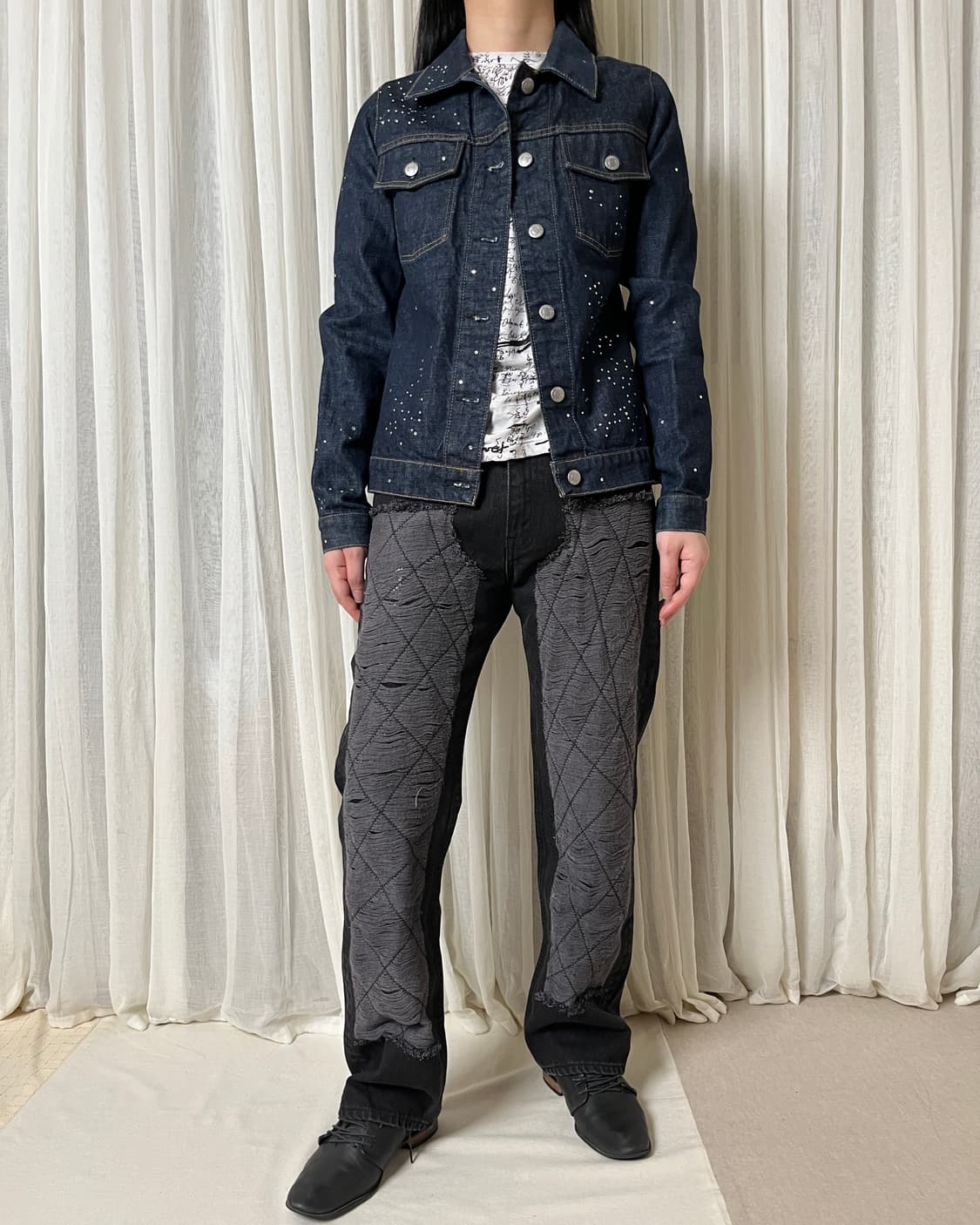 00s 헬무트랭 비즈 커스텀 데님자켓 helmut lang  상품이미지9