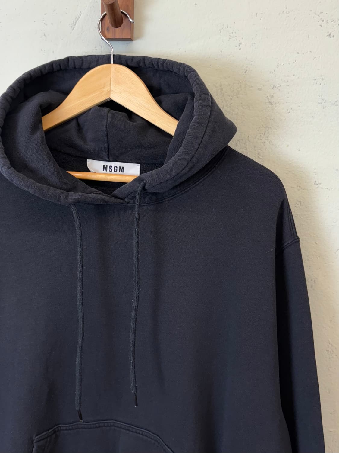 MSGM 엠에스지엠 베이직 로고 후디 블랙 상품이미지4