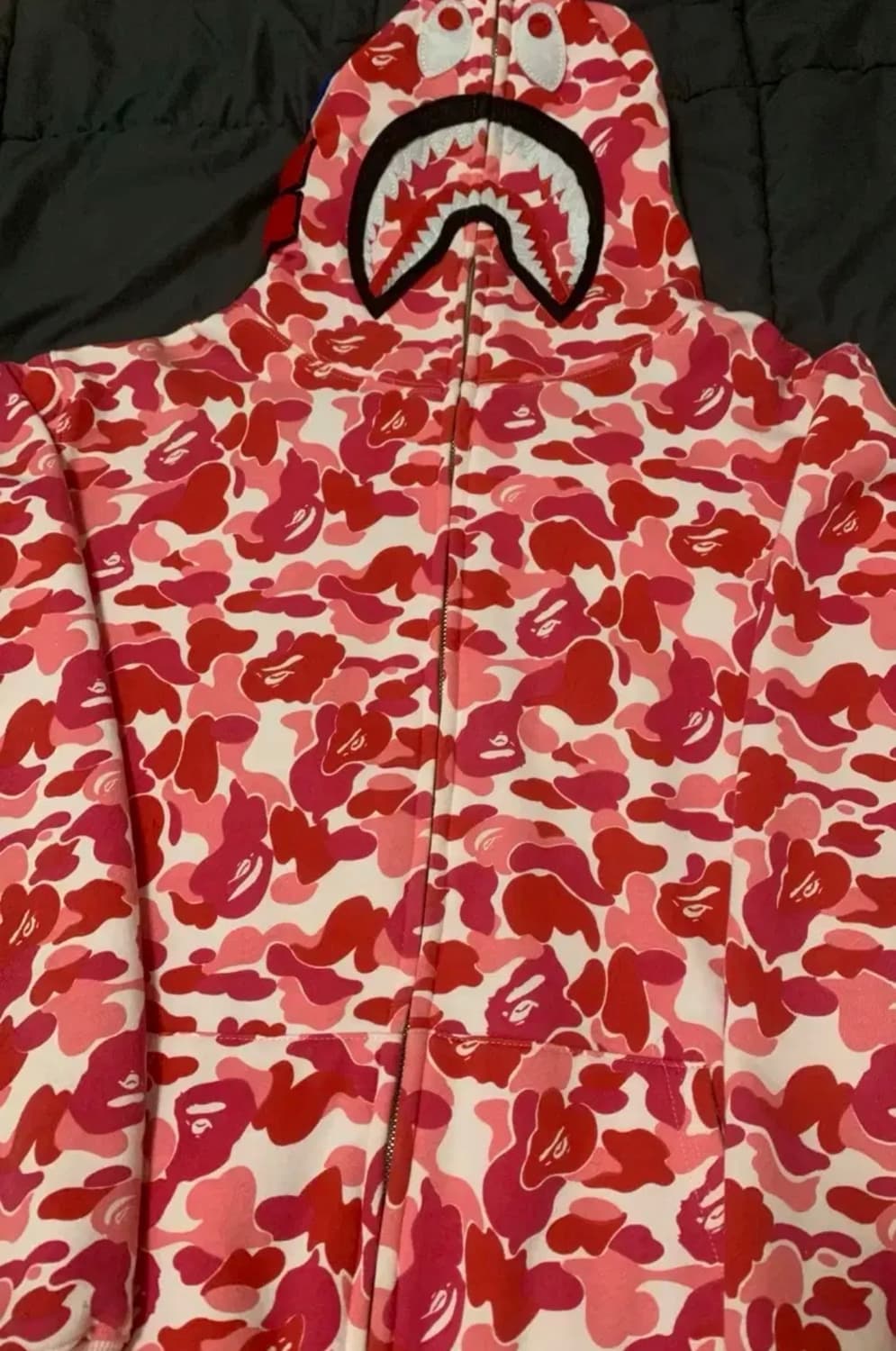 베이프 ABC 카모 샤크 풀 후드집업 핑크 XL 상품이미지2