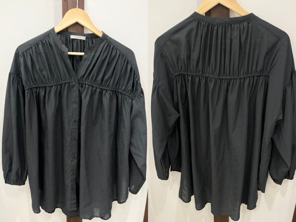 charcoal shirred blouse 상품이미지7