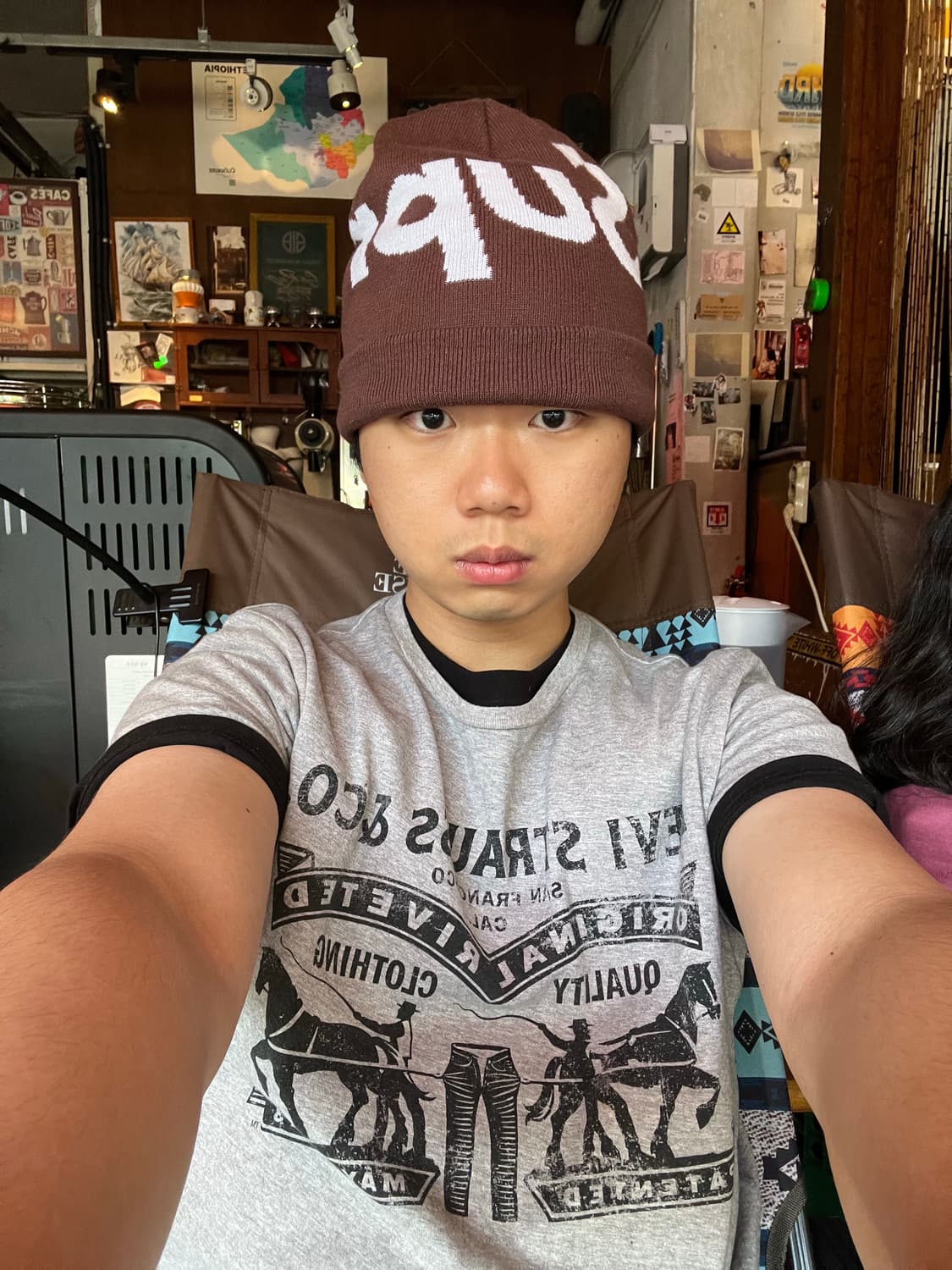 빈티지 리바이스 빅 아이콘 반팔 그레이 상품이미지2
