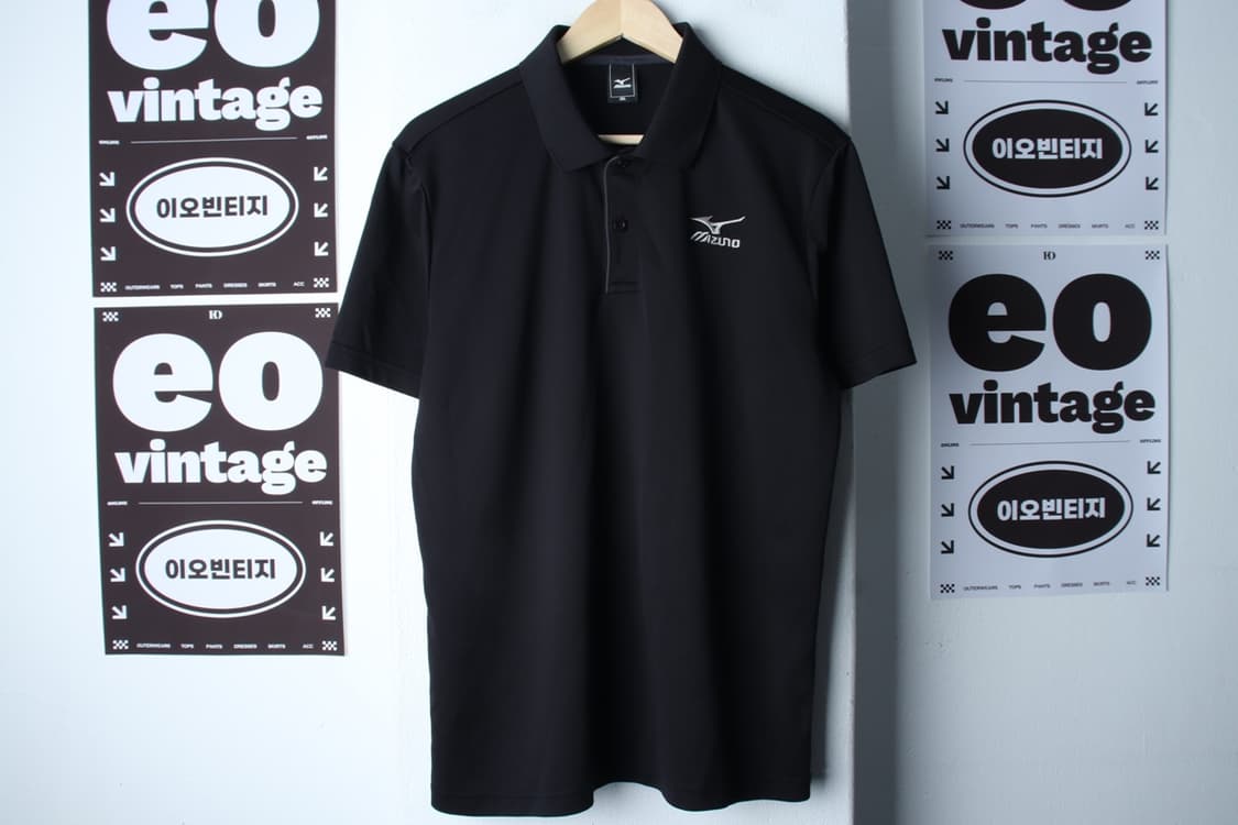 (2XL) 미즈노 반팔 카라 티셔츠 빅사이즈 기능성 블랙-H33602 상품이미지2