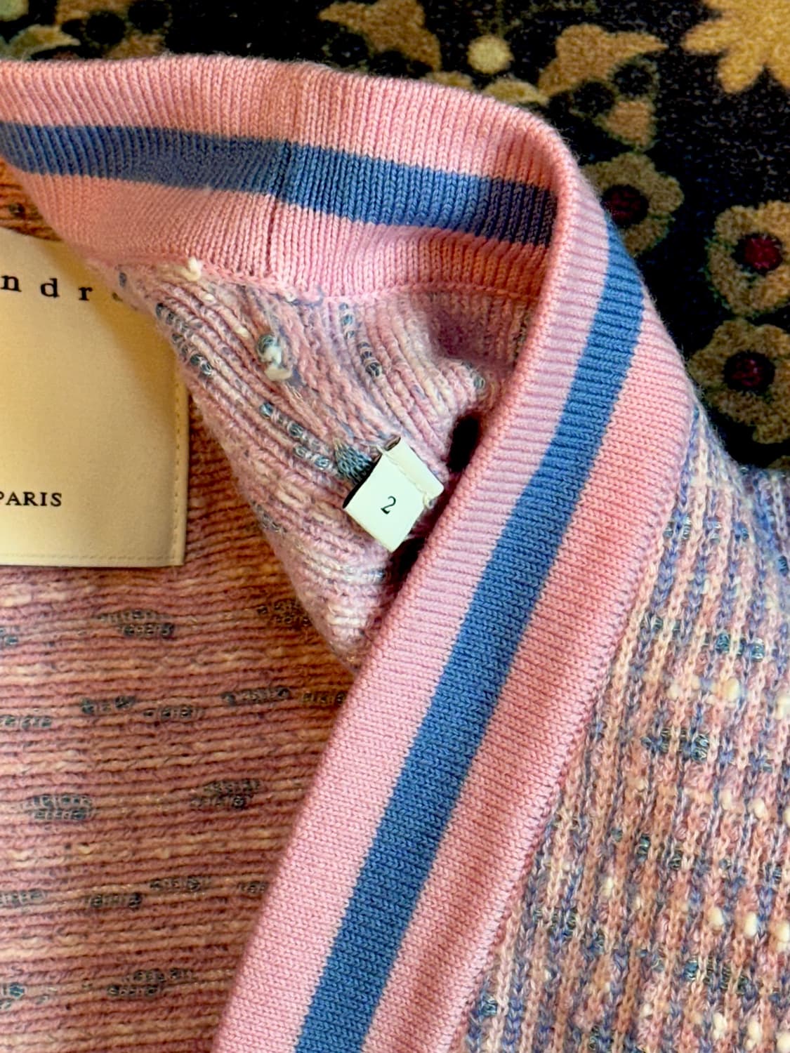 21ss 산드로 크롭 트위드 이펙트 가디건 2사이즈  상품이미지3