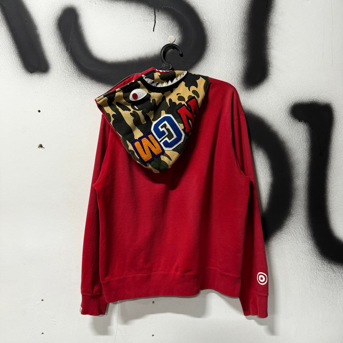 정품 베이프 OG 황계 하프 카모 샤크 풀 집업 후디 상품이미지1