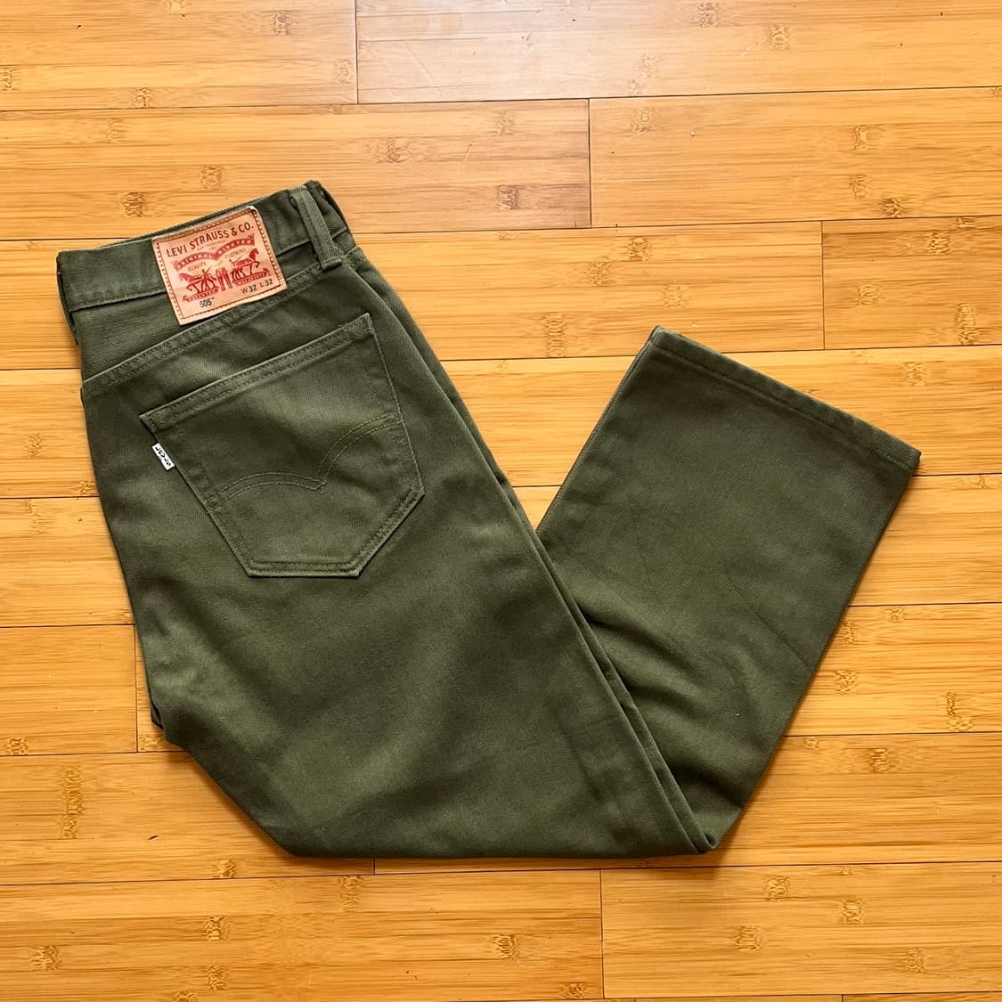 리바이스 505 카키진 데님팬츠 W32 L32 상품이미지1