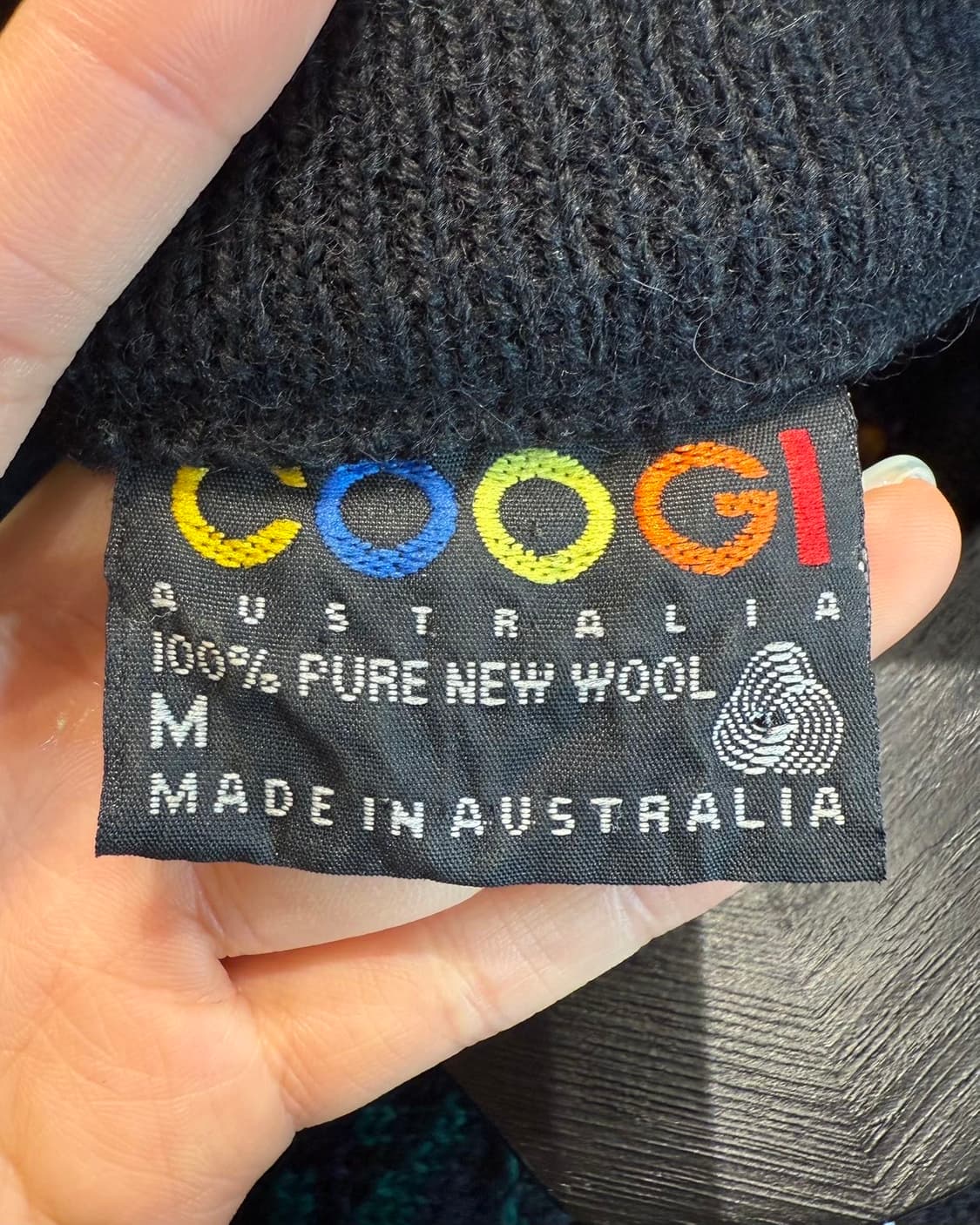 쿠지 블랙 패턴 케이블 울 니트  상품이미지8