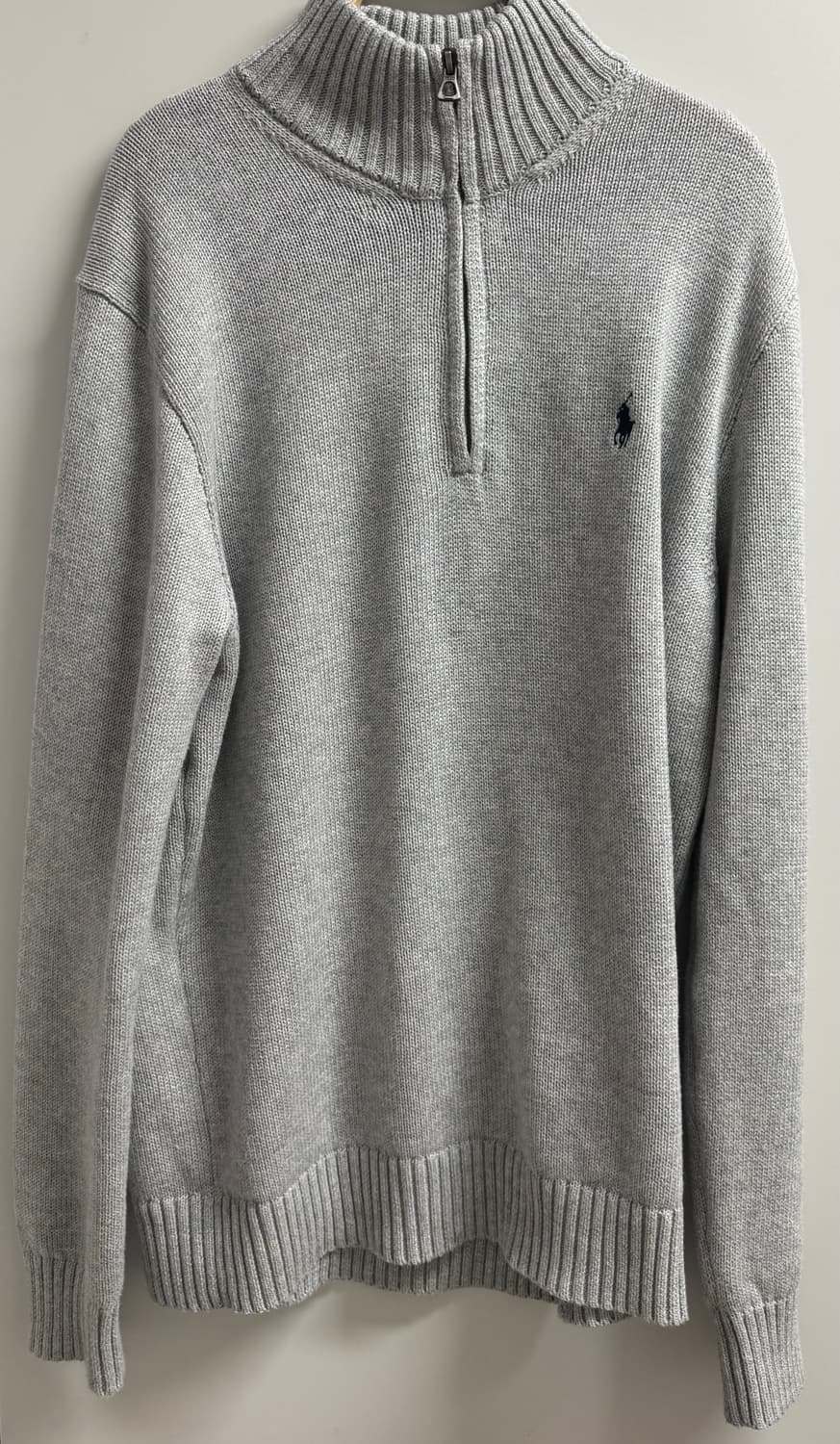 폴로 쿼터 집업 니트 (아울렛 구매 1회 실착) 상품이미지2