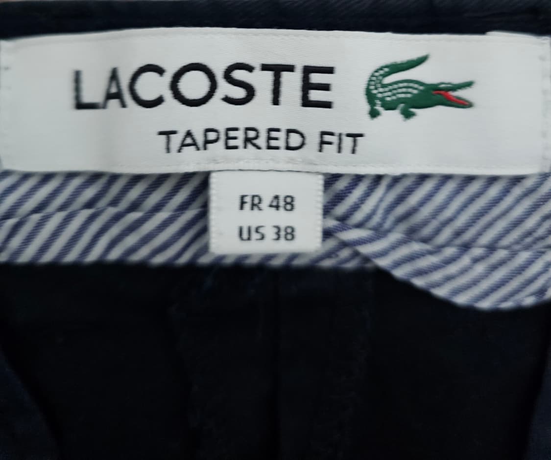 라코스테 테이퍼드핏 블랙 면바지 48 (34-35) 상품이미지3