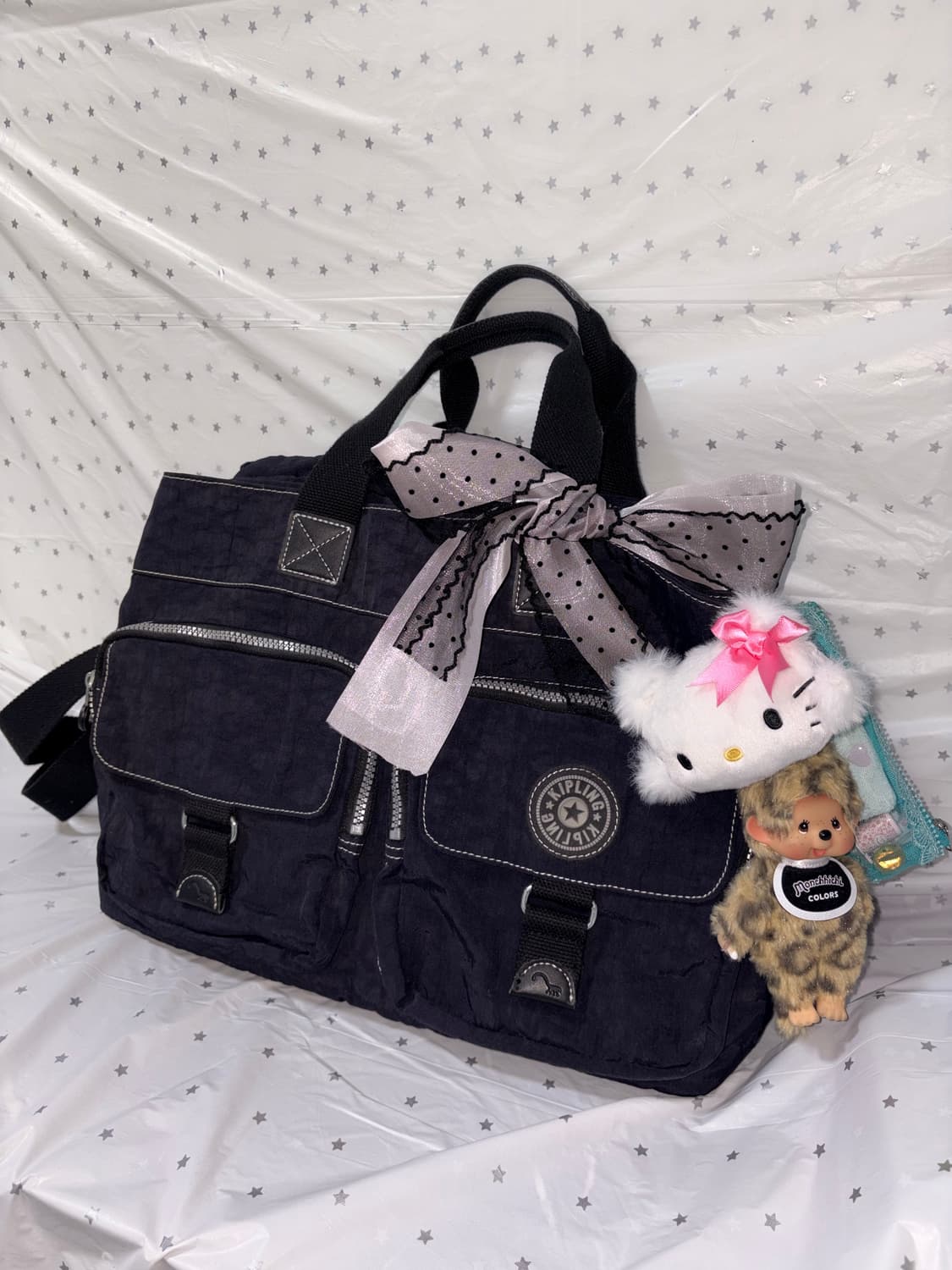 Kipling navy big shouler bag 상품이미지2