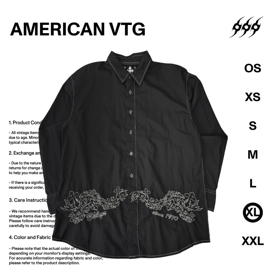 브루클린 익스프레스 고딕 XL사이즈 셔츠 상품이미지1