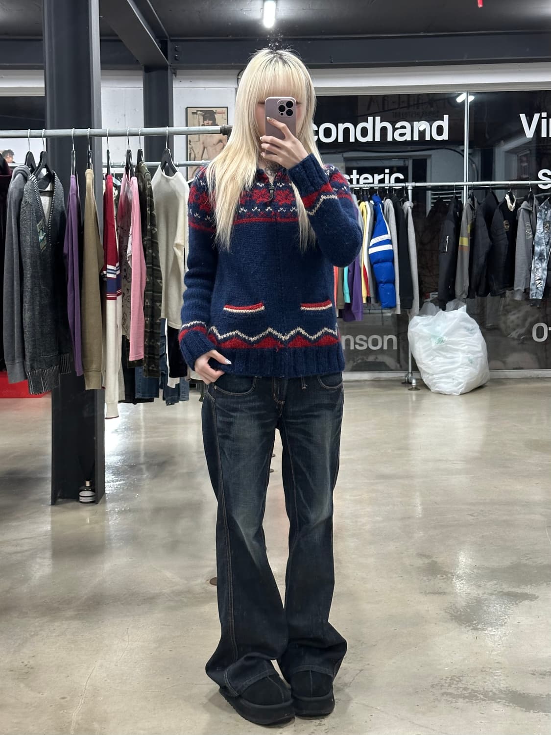 히스테릭 글래머 노르딕 코위챤 가디건 상품이미지3