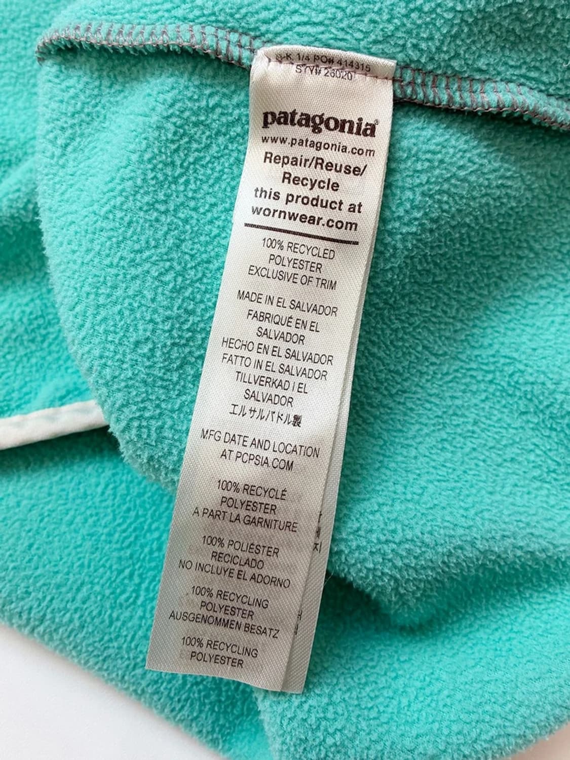 파타고니아 배색 마이크로 D 스냅티 하프버튼 풀오버 후리스 PN5153 상품이미지9