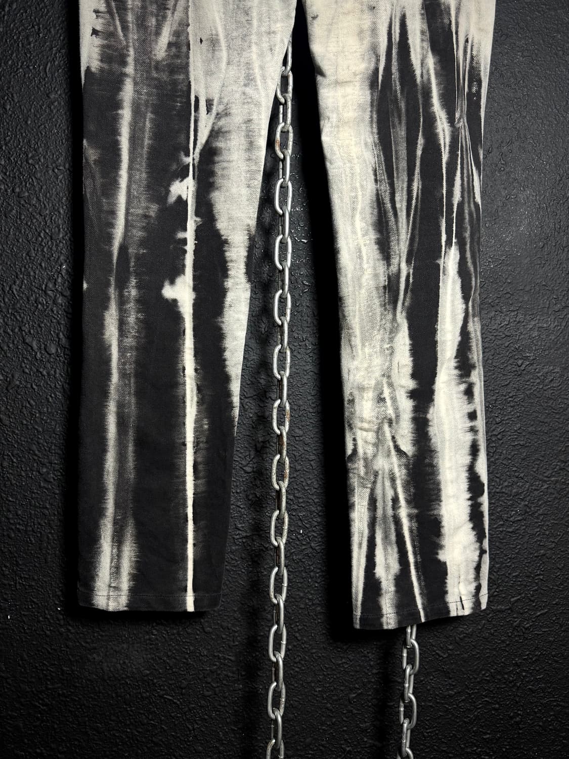 SEANA – Black & White Bleach Slim Pants  상품이미지8