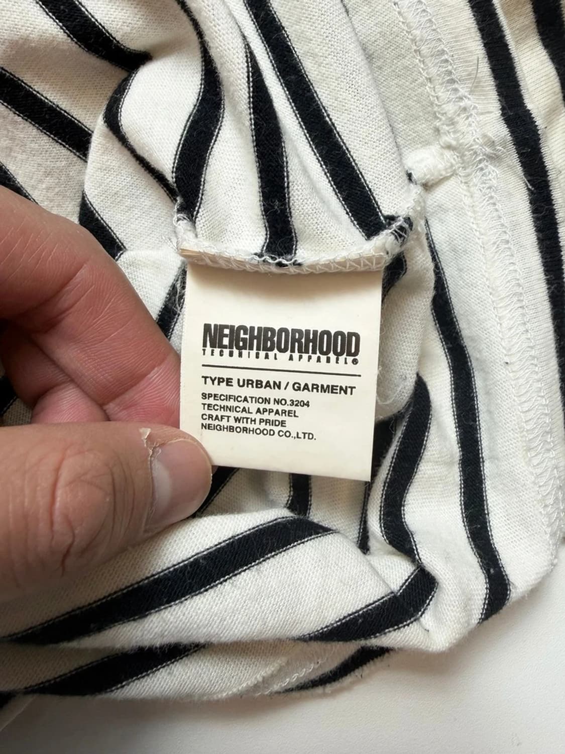 네이버후드 스트라이프 반팔 티셔츠 PN9207 상품이미지6