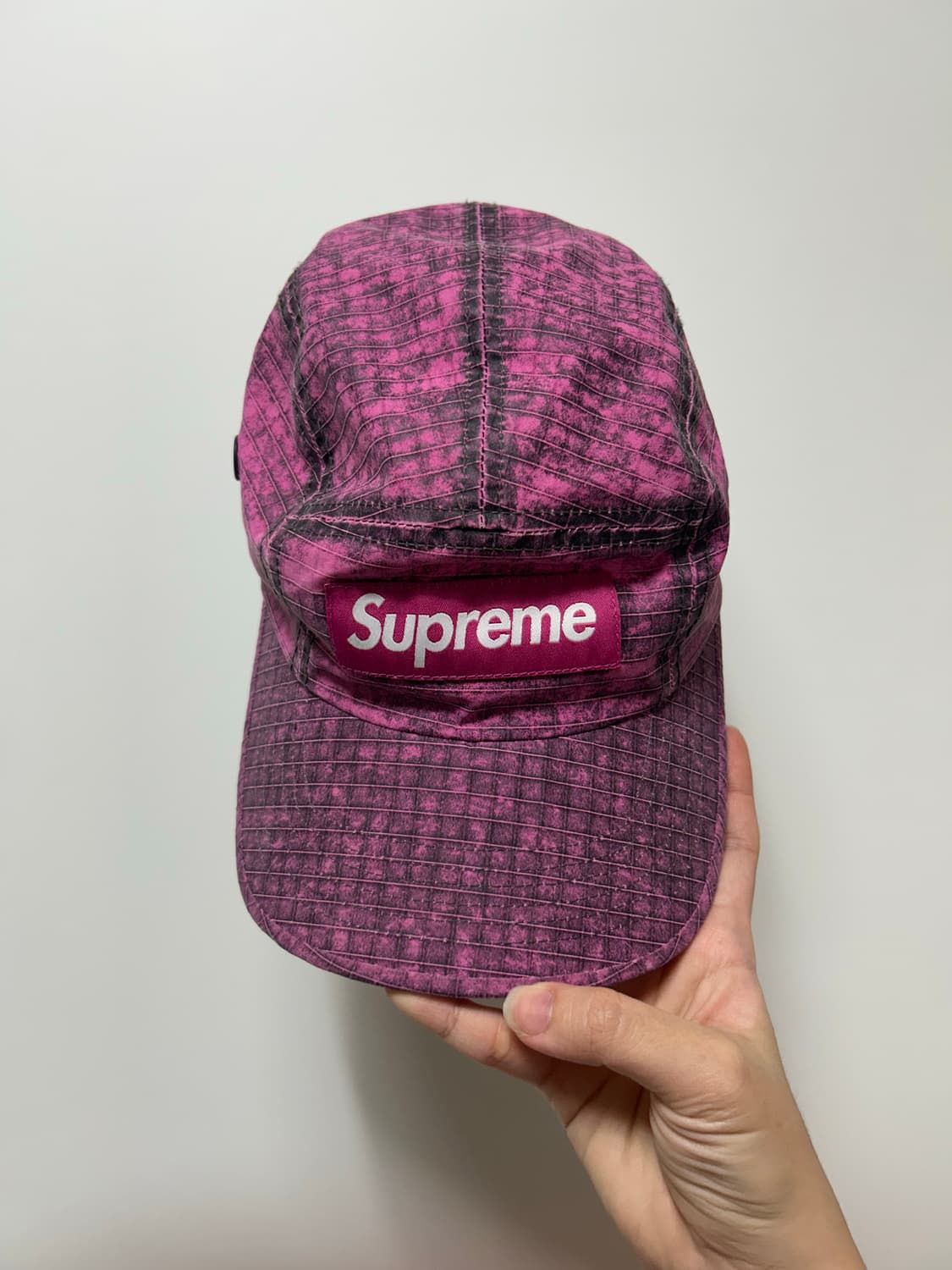 슈프림 디스트레스드 립스탑 캠프캡 핑크 상품이미지2