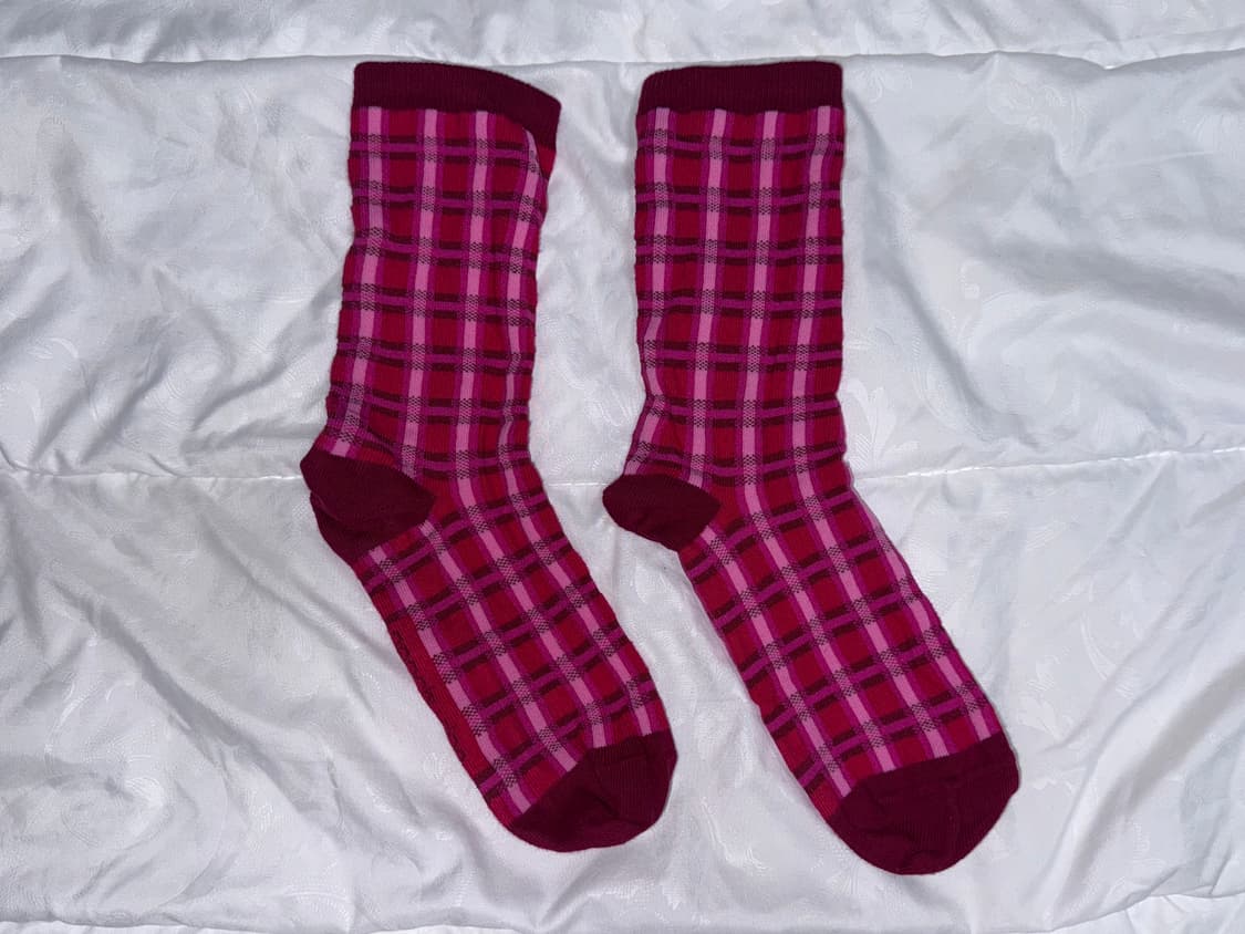 Peachy Den Anni Ankle Socks 피치덴 양말 레드 상품이미지2