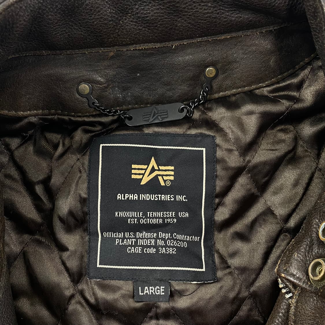 알파인더스트리 브라운 소가죽 레더 자켓 (100) 상품이미지8