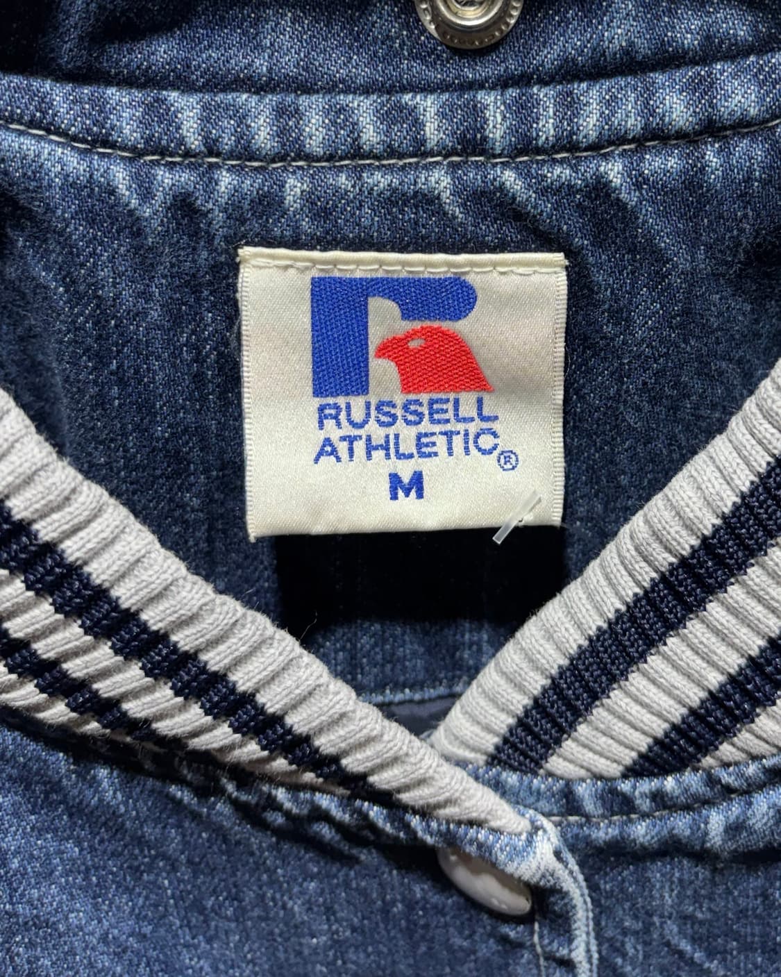 M 러셀 에슬레틱 뉴욕양키스 데님 코튼 바시티  상품이미지7