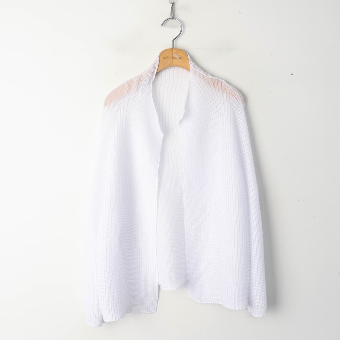 F/플리츠미 쉬폰 노카라 가디건 상품이미지1