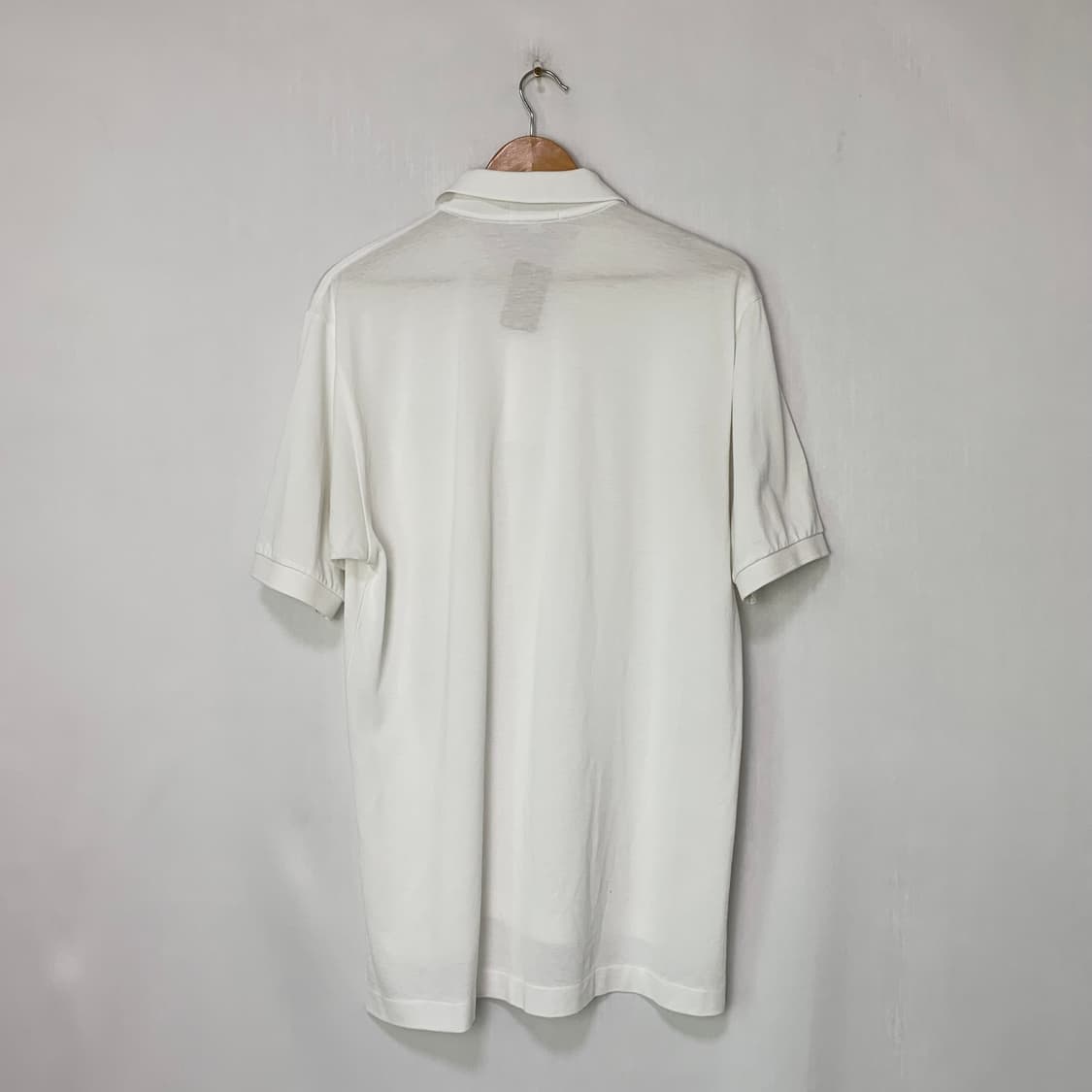 버버리 빈티지 화이트 반팔 포켓 피케 폴로티 카라 티셔츠 상품이미지4